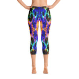 Blue Vibration Capri Leggings