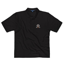 Orange Toxic Squirrel Men's Premium Golf Polo