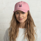 Pink-Green Toxic Squirrel Logo Hat