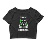 Green Toxic Squirrel Women’s Crop Tee