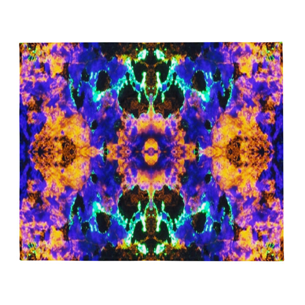 Blue Vibration Throw Blanket