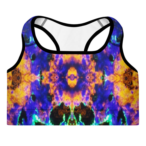 Blue Vibration Padded Sports Bra