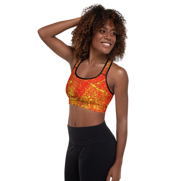 Fantasy Red Padded Sports Bra