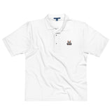 White-Orange Men's Premium Polo