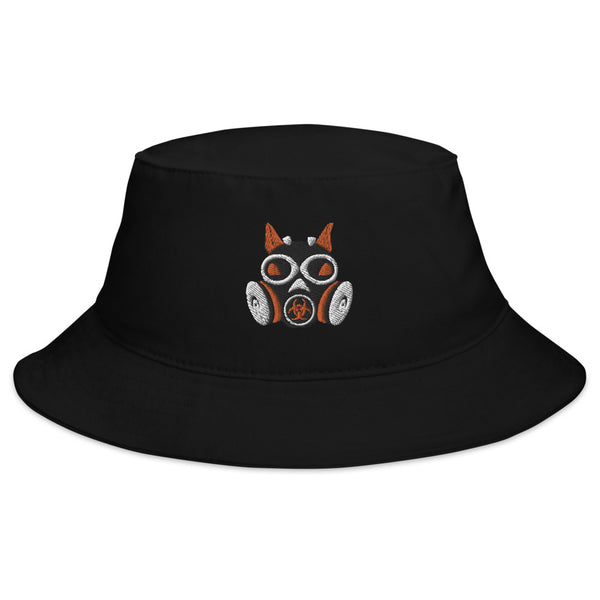 Orange Toxic Squirrel Logo Bucket Hat