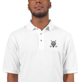 White-Orange Men's Premium Golf Polo