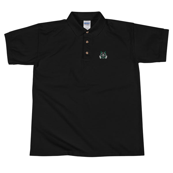 Black Toxic Squirrel Logo Polo