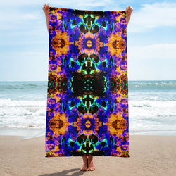 Blue Vibration Beach Towel