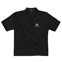 White-Orange Men's Premium Golf Polo