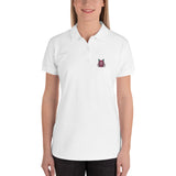 Pink-Green Toxic Squirrel logo Women's Polo