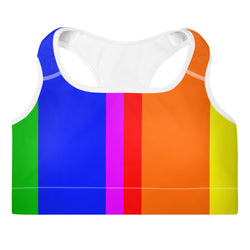 Rainbow Padded Sports Bra