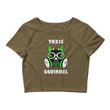 Green Toxic Squirrel Women’s Crop Tee