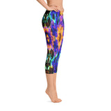 Blue Vibration Capri Leggings