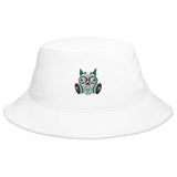 White Toxic Squirrel Logo Bucket Hat