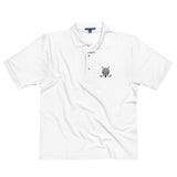 White-Orange Men's Premium Golf Polo