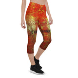 Fantasy Red Capri Leggings