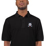 Red Toxic Squirrel Men's Premium Golf Polo